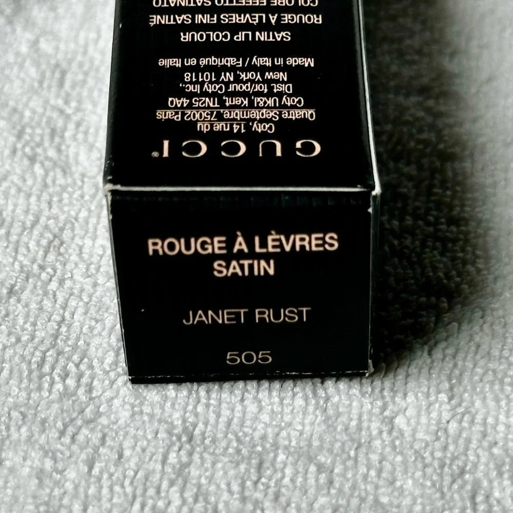 🆕 GUCCI Rouge à Lèvres Long-Lasting Satin Lipstick in Color 505 Janet Rust NIB